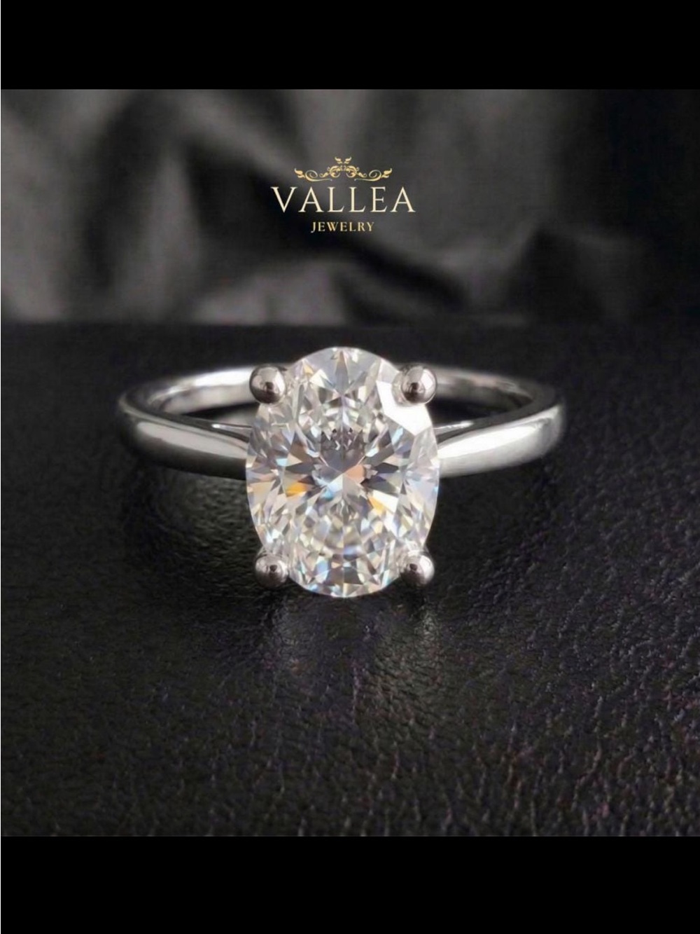 1 ct Moissanite 925 sterling silver ring